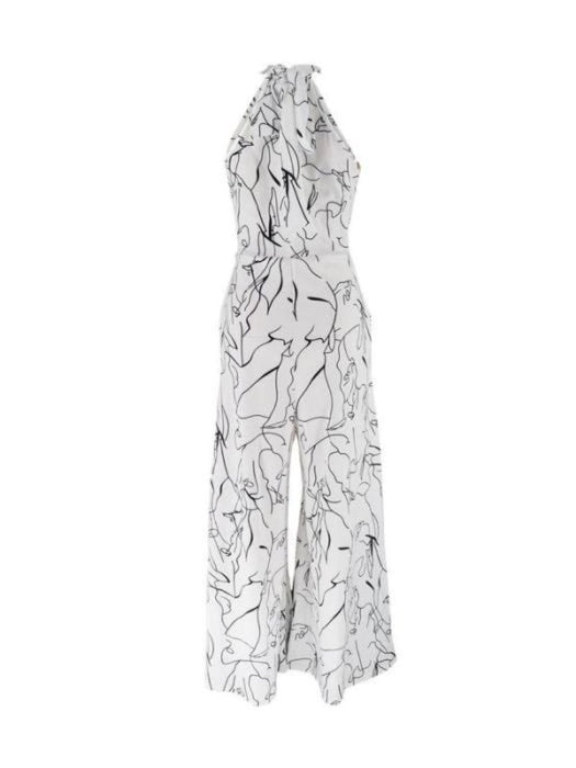 Abstract Line Art Jumpsuit