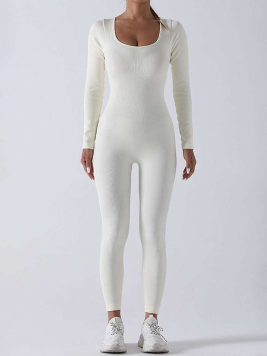 Minimalist Long Sleeve Ribbed Jumpsuit