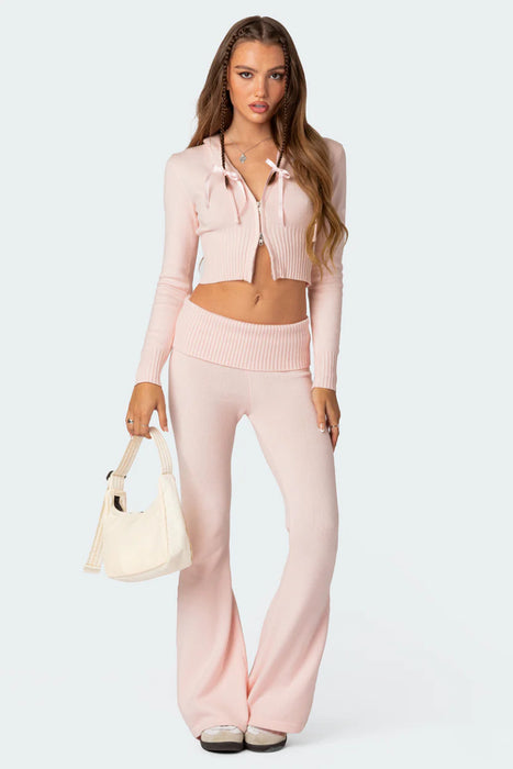 Two Piece Ribbed Knit Lounge Set