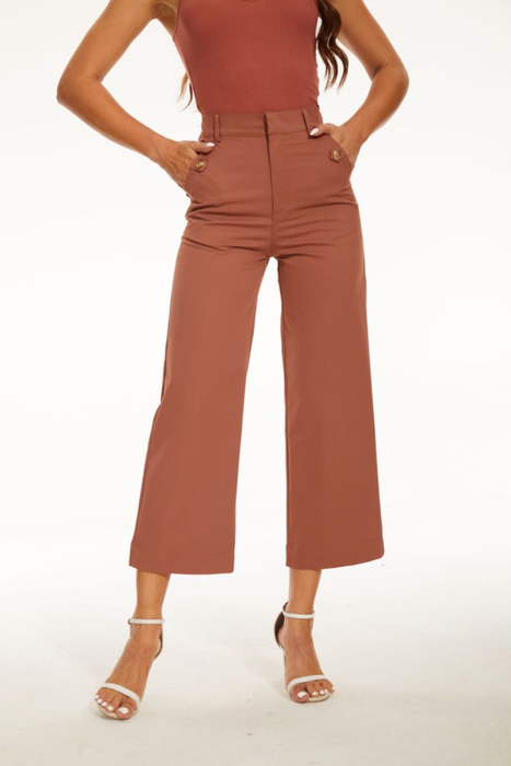 Twill Wide Leg Pant