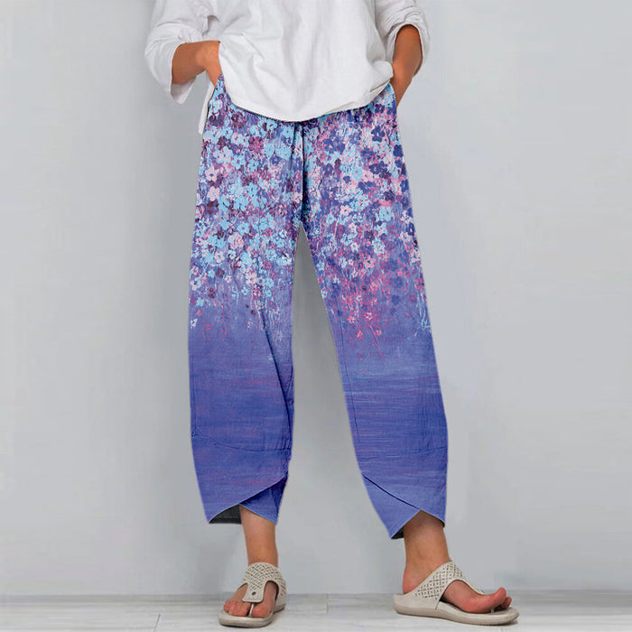 Hipster Small Floral Sportswear Pants