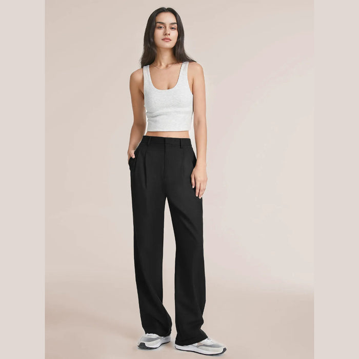 High Waist Tailored Wide Leg Pants