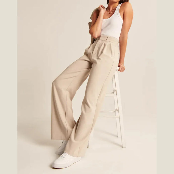 High Waist Tailored Wide Leg Pants